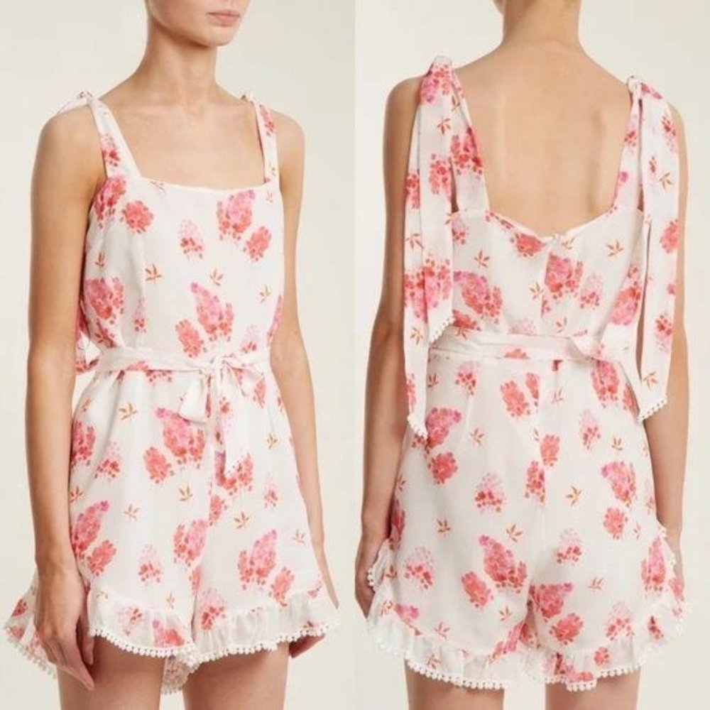Athena Procopiou Sundown Breeze Silk Jumpsuit Romp - Picture 7 of 15